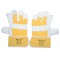 GLOVES LEATHER YELLOW /GREY